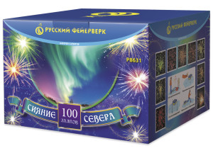 Салют Р8631 Сияние севера  1,5 х 100 залпов Русский фейерверк Салют Р8631 Сияние севера  1,5 х 100 залпов Русский фейерверк
