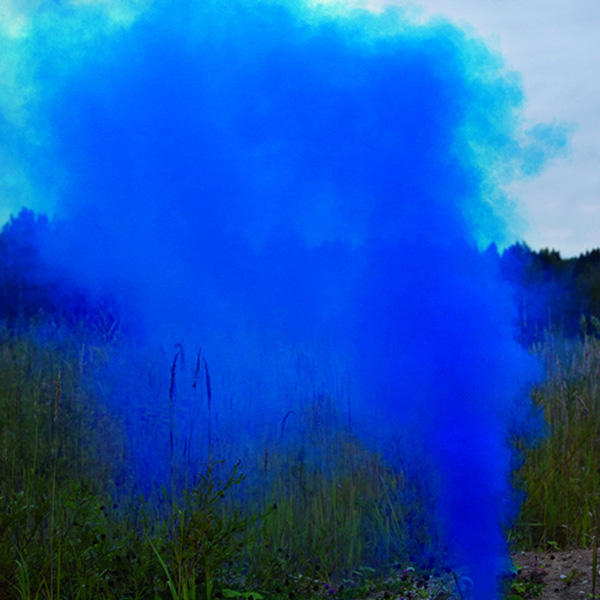 Синий цветной дым РС3490 165 х 35 мм. (2шт)