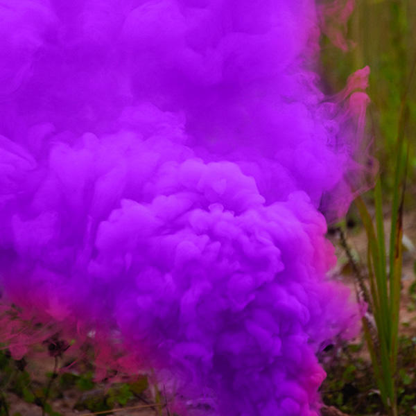 Фиолетовый и оранжевый цветной дым РС3490 165 х 35 мм. (2шт) для фотосессий супер-густой