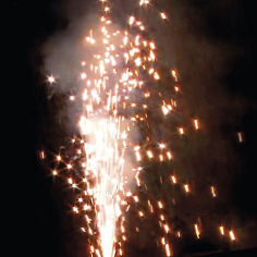 Фонтан Р4090 Пин-кот, конус 8" 3 эффекта, Русский Фейерверк