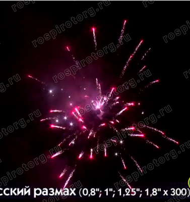 Фейерверк Р8315 Русский размах : 0,811,251,8 х 300 залпов Фейерверк Р8315 Русский размах : 0,811,251,8 х 300 залпов