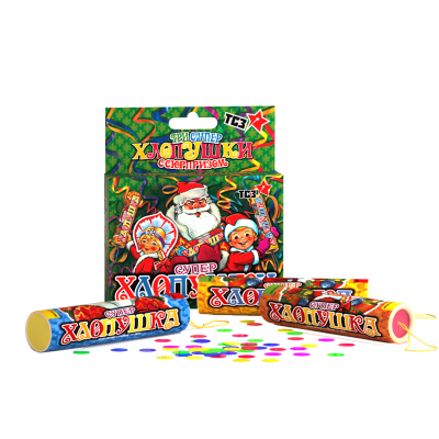 Набор 12 хлопушек на Новый год Праздничный набор (4 уп.*3 шт) конфетти с игрушкой Набор 12 хлопушек на Новый год Праздничный набор (4 уп.*3 шт) конфетти с игрушкой