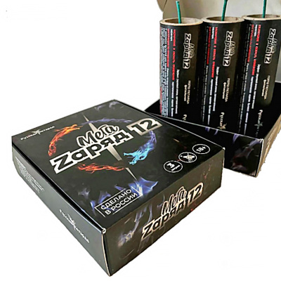 Петарды фитильные Мега Zаряд 12 (3шт. в 1 уп.) П3712 Мощность Корсар-14