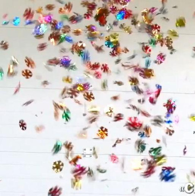 АС0335 Пневмохлопушка Снежинки-30