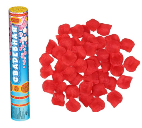 Свадебный набор пневмохлопушек и аксессуаров Базовый 30 см.