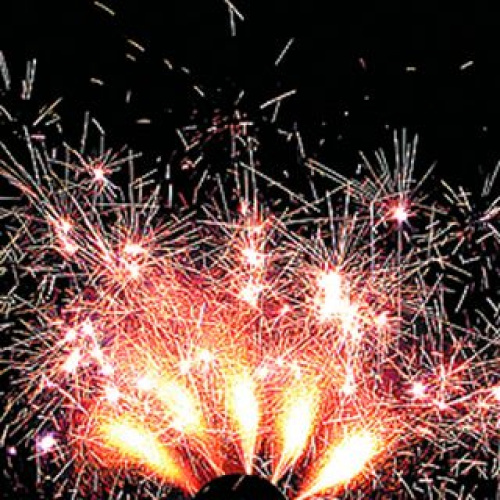 Фейерверк фонтан Р4110 Золотой вулкан