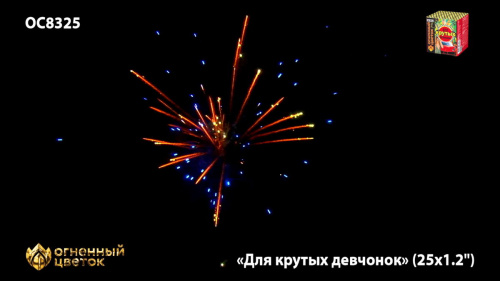Фейерверк ОС8326 Для крутых девчонок 1,1 х 25 залпов НОВЫЙ ЭФФЕКТ 2022/23 Фейерверк ОС8326 Для крутых девчонок 1,1 х 25 залпов НОВЫЙ ЭФФЕКТ 2022/23