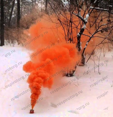 Оранжевый цветной дым РС3495 115 х 40 мм. (2 шт)