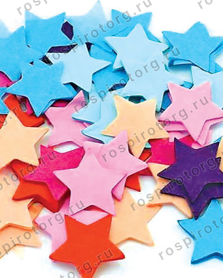 Пневмохлопушка АС0151 Звездопад (бумажные звезды) 50 см.