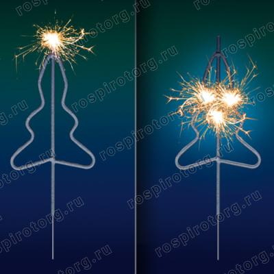 ТР163 Бенгальские огни фигурные Елочка (2 шт)