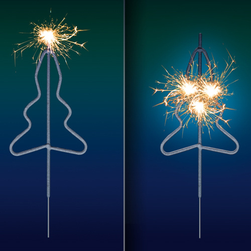 ТР163 Бенгальские огни фигурные Елочка (2 шт)