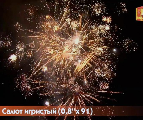 Фейерверк ЕС340 Игристый: 0,8 х 91 залпов