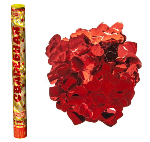 Свадебный набор пневмохлопушек и аксессуаров Базовый 50 см.