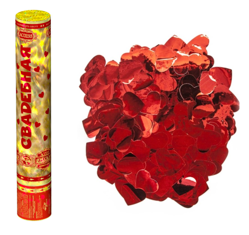 Свадебный набор пневмохлопушек и аксессуаров Базовый 30 см.